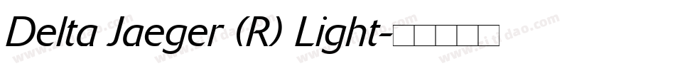 Delta Jaeger (R) Light字体转换